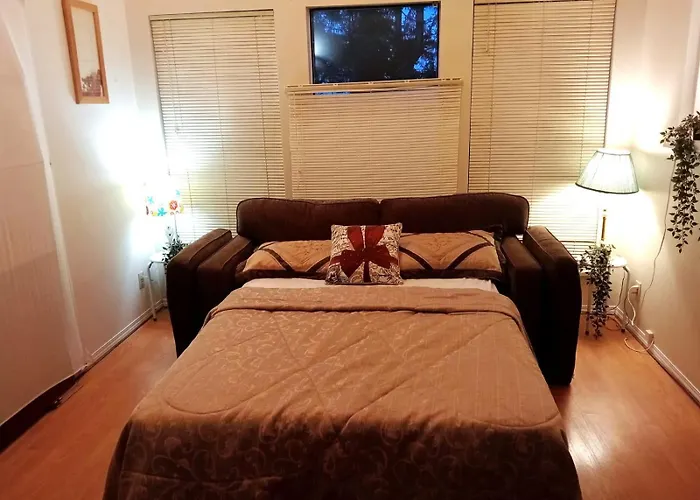 F5 Comfortable Sofa Double Bed In Open Living Room With Partitions