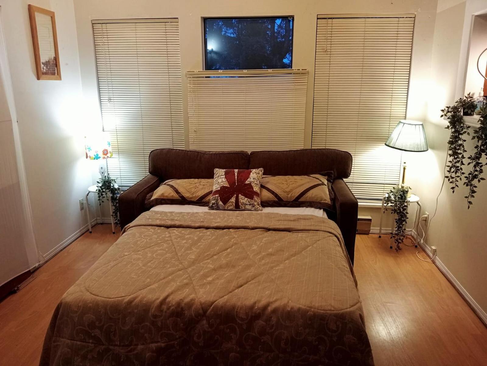 Homestay F5 Comfortable Sofa Double Bed In Open Living With Partitions *